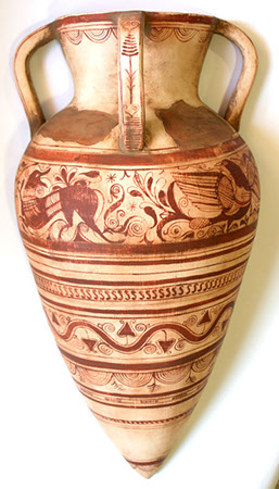 Anfora decorada al estilo Iberico envejecida